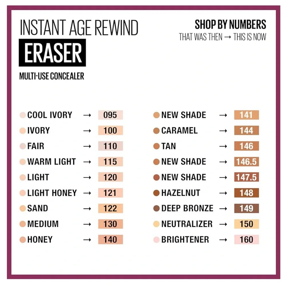 🆕 Maybelline  - instant age rewind - eraser - multi-use concelear - 150